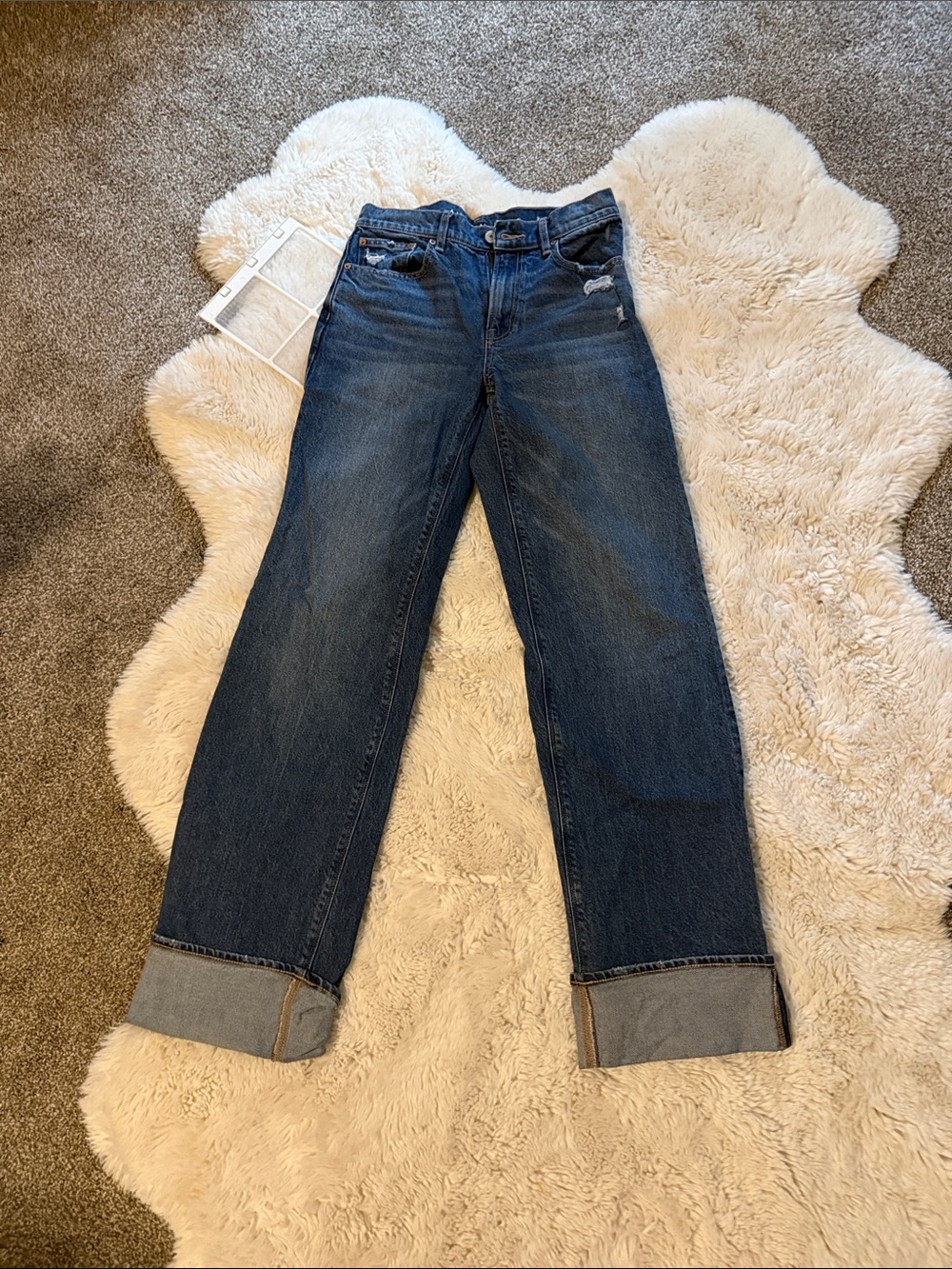 American Eagle Outfitters stove pipe-Leg Dark Blue Jeans